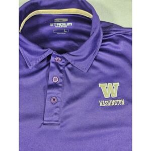 Stadium Athletics Washington Huskies Mens Purple Performance Polo Shirt Large L